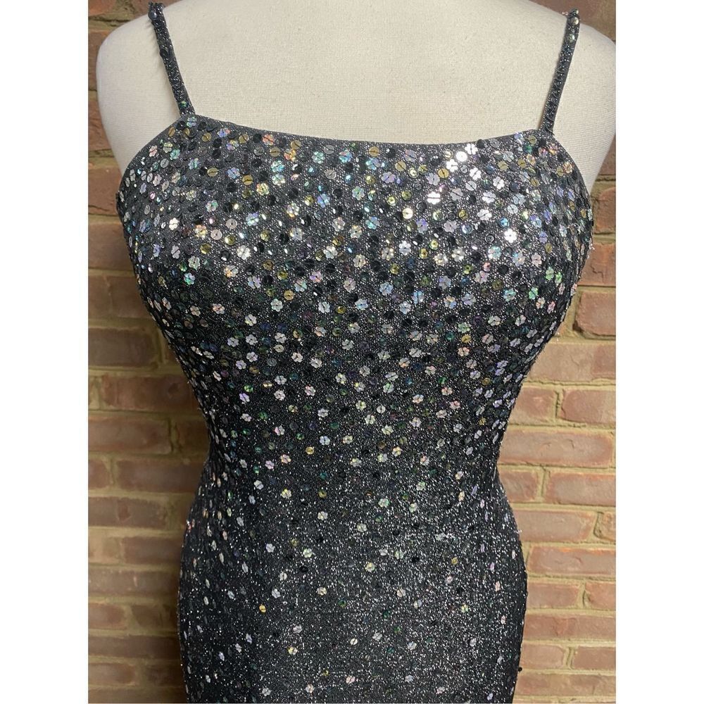 Modern Maids Collection Shimmer Spaghetti Strap Evening Gown Size 8 - Picture 4 of 8